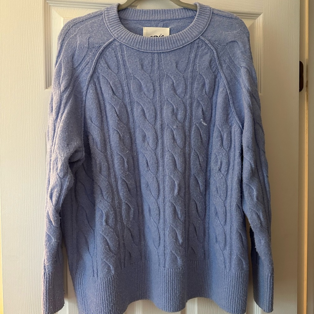 Aerie periwinkle Blue Cable Knit Sweater - Picture 3 of 7